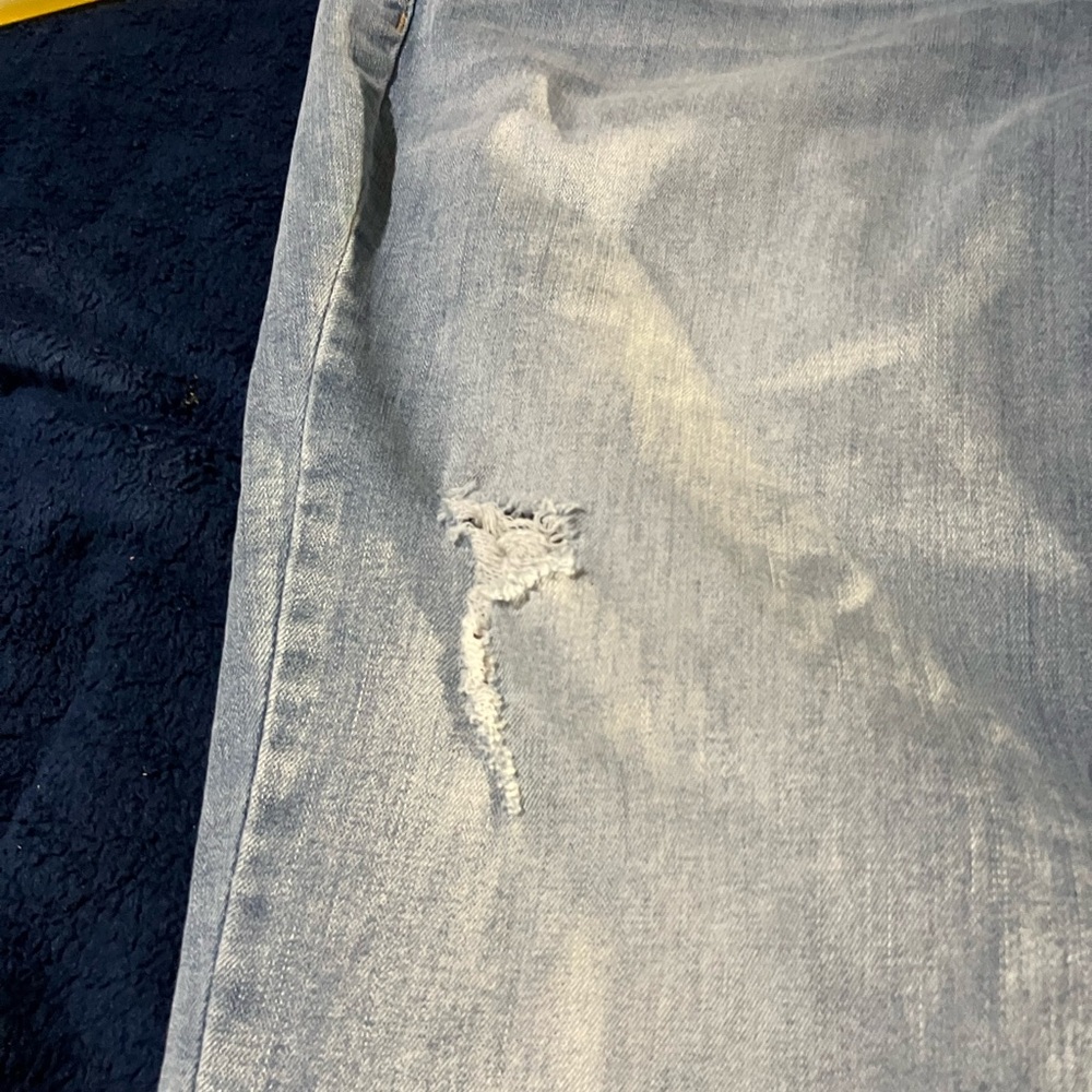 Lane Bryant Jeans w/flowered hem. Super cute on.Light Denim. I wore one time. - Picture 7 of 10